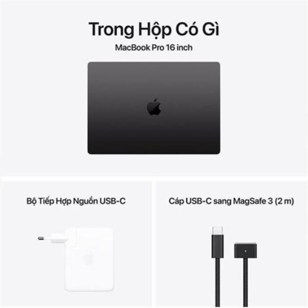 Laptop Apple Macbook Pro M4 Max MX313SA/A (16 Core CPU/ 40 core GPU/ 48GB/ 1TB SSD/ 16.2Inch/ 120Hz/ Mac OS/ Space Black)